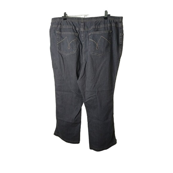 JMS Bootleg Dark Grey Elastic Waist Pull on Denim Pants. Size 3XL - Picture 1 of 11